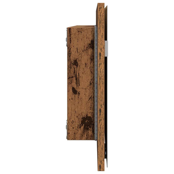 Wandspiegel Altholz Optik 80x37 cm