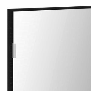 LED Spiegel Schwarz Eichen-Optik 80x37cm