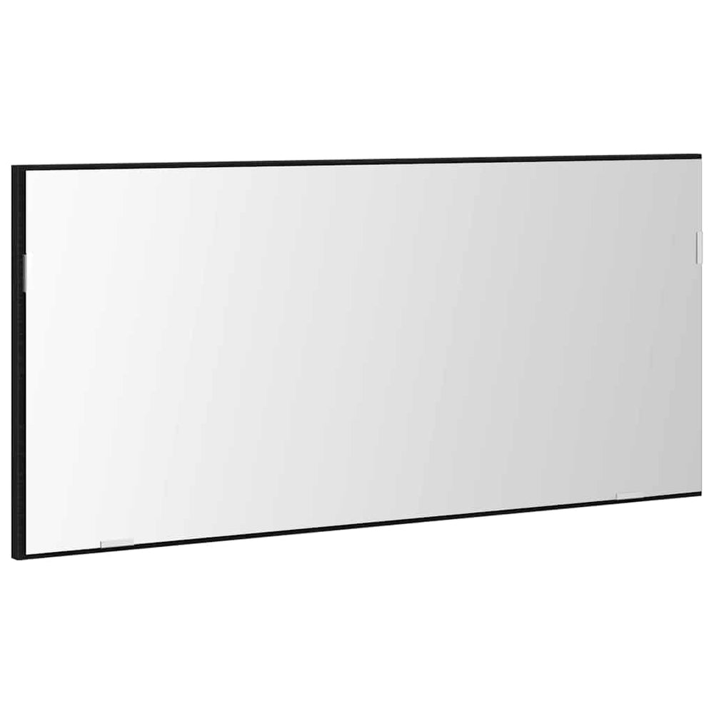 LED Spiegel Schwarz Eichen-Optik 80x37cm