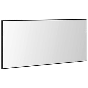 LED Spiegel Schwarz Eichen-Optik 80x37cm