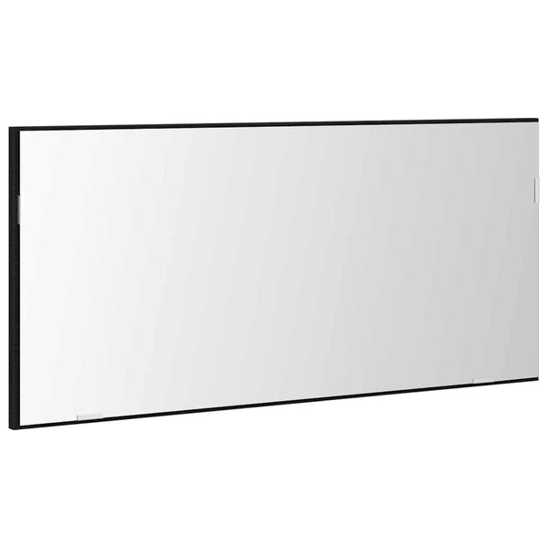 LED Spiegel Schwarz Eichen-Optik 80x37cm