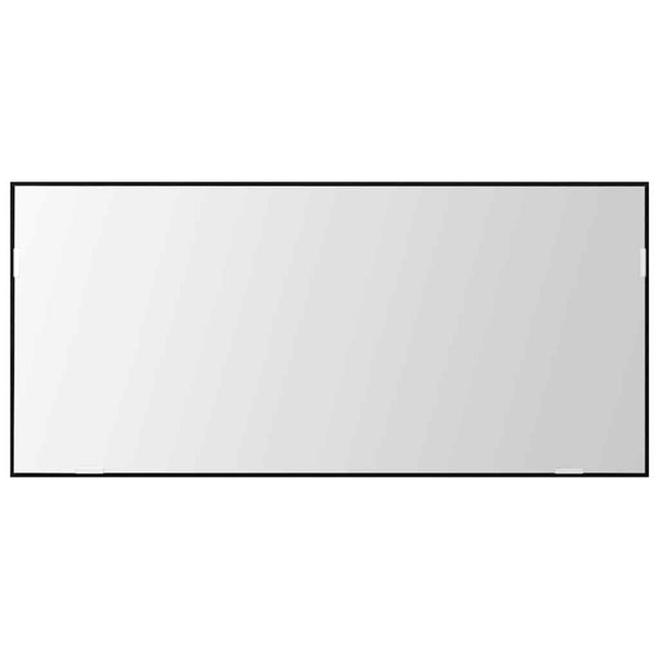 LED Spiegel Schwarz Eichen-Optik 80x37cm