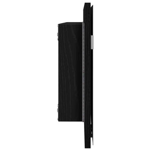 LED Spiegel Schwarz Eichen-Optik 80x37cm