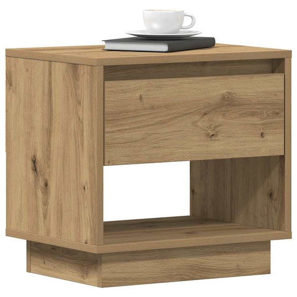 vidaXL Table de chevet chêne artisan 45 x 34 x 44 cm bois d'ingénierie