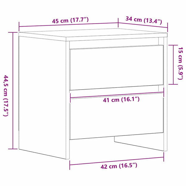 Nachttisch Altholz 45 cm
