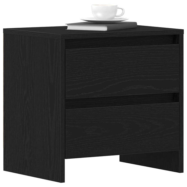 Nachttisch 2er Set Schwarz Eiche