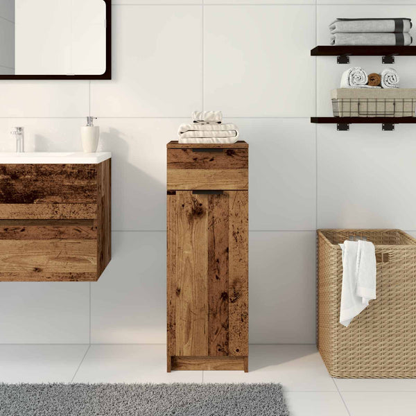 Badezimmerschrank Altholz 32x34x90 cm