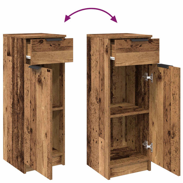 Badezimmerschrank Altholz 32x34x90 cm