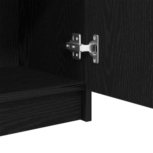 Badezimmerschrank Schwarz Eichen-Optik 32x34x90cm
