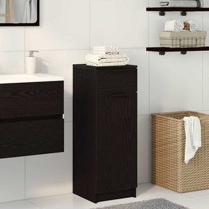Badezimmerschrank Schwarz Eichen-Optik 32x34x90cm