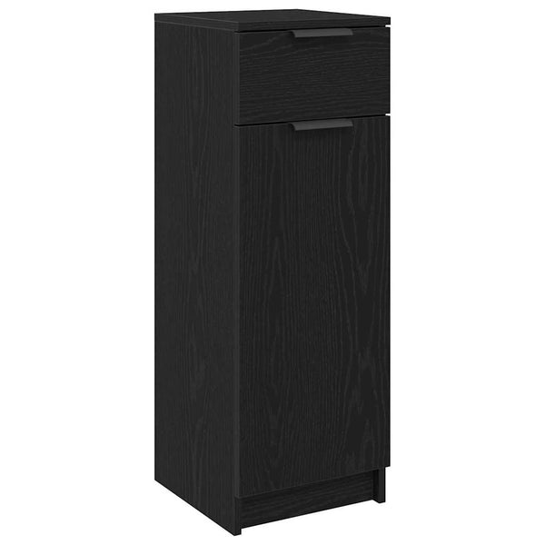 Badezimmerschrank Schwarz Eichen-Optik 32x34x90cm