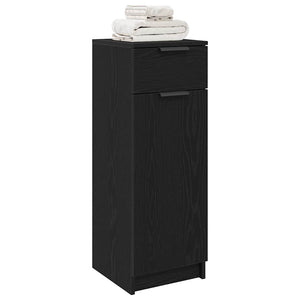 Badezimmerschrank Schwarz Eichen-Optik 32x34x90cm