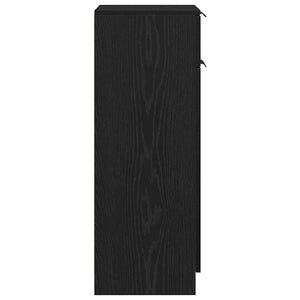 Badezimmerschrank Schwarz Eichen-Optik 32x34x90cm
