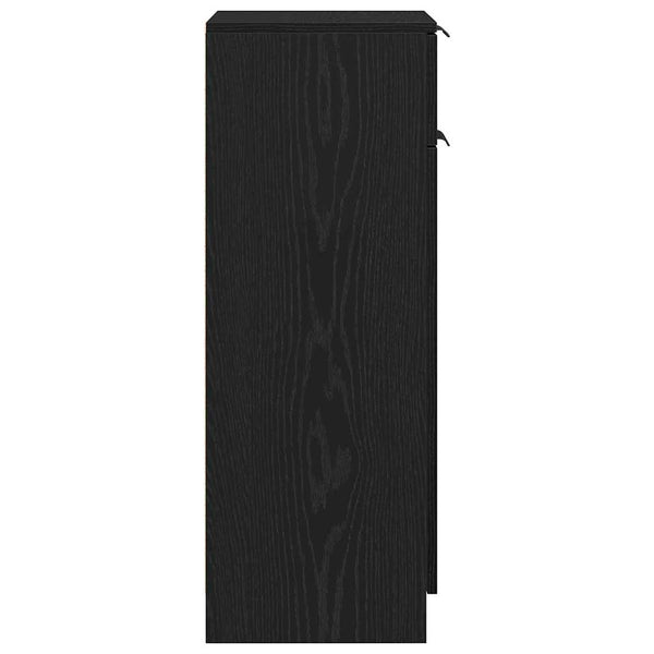 Badezimmerschrank Schwarz Eichen-Optik 32x34x90cm