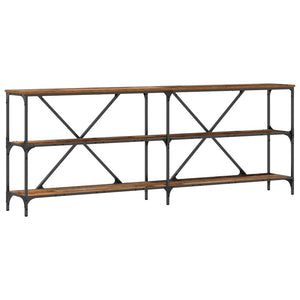 Konsolentisch Altholz mit Regal 200cm