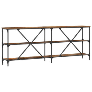 Konsolentisch Altholz mit Regal 200cm