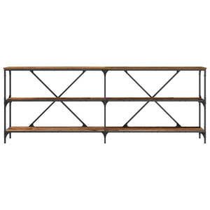 Konsolentisch Altholz mit Regal 200cm