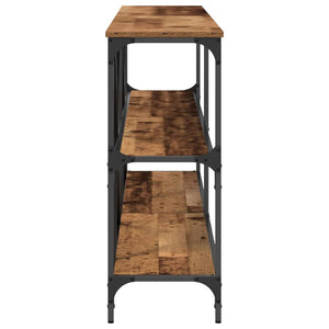 Konsolentisch Altholz mit Regal 200cm