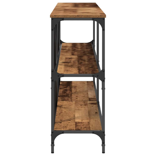 Konsolentisch Altholz mit Regal 200cm