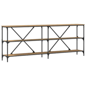 Konsolentisch Eiche mit Regal 200cm
