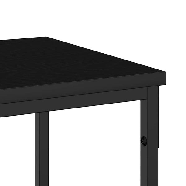 Konsolentisch Schwarz Eichen-Optik mit Regal 200cm