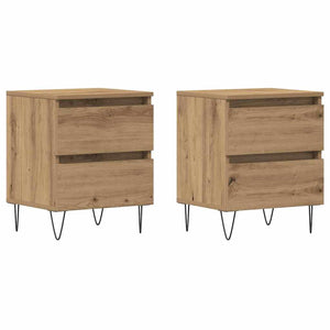 Nachttisch 2er Set Eiche 40x35x50 cm