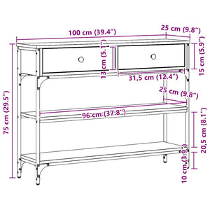 Konsolentisch Artisan Eiche 100 cm