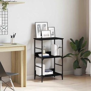 Bücherregal Schwarz Eichenoptik 82cm