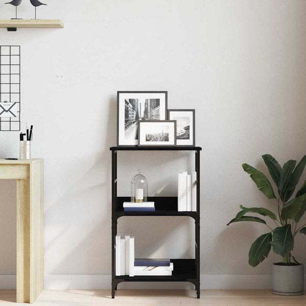 Bücherregal Schwarz Eichenoptik 82cm