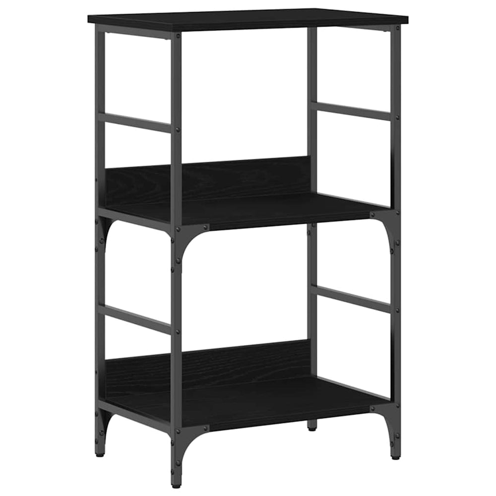 Bücherregal Schwarz Eichenoptik 82cm