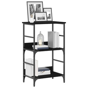 Bücherregal Schwarz Eichenoptik 82cm