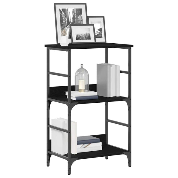 Bücherregal Schwarz Eichenoptik 82cm