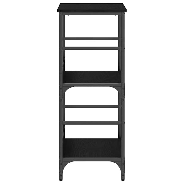Bücherregal Schwarz Eichenoptik 82cm