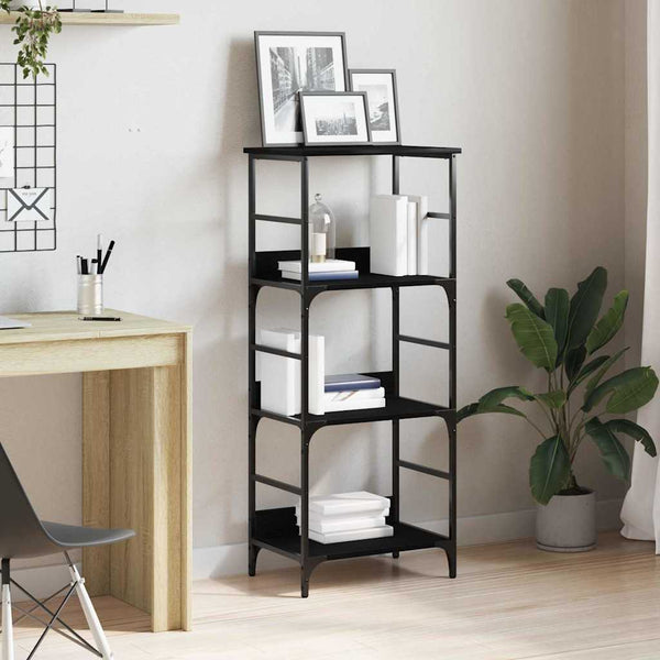 Bücherregal Schwarz Eichen-Optik
