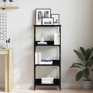 Bücherregal Schwarz Eichen-Optik