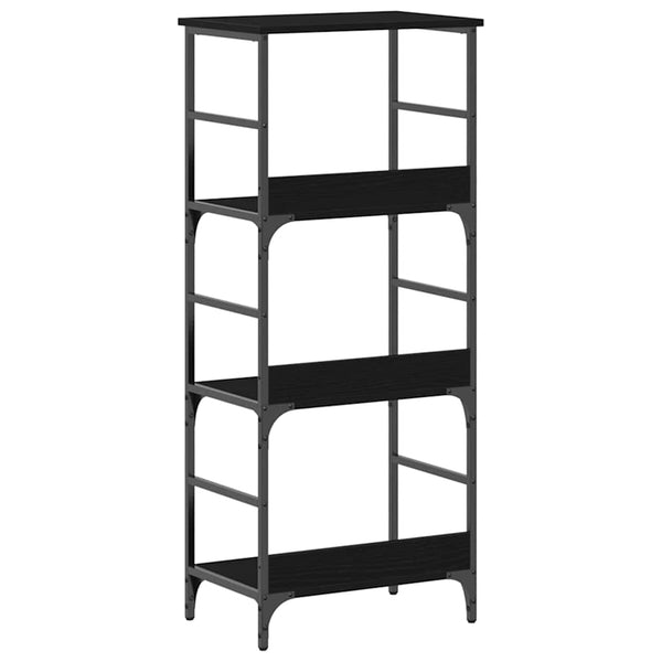 Bücherregal Schwarz Eichen-Optik