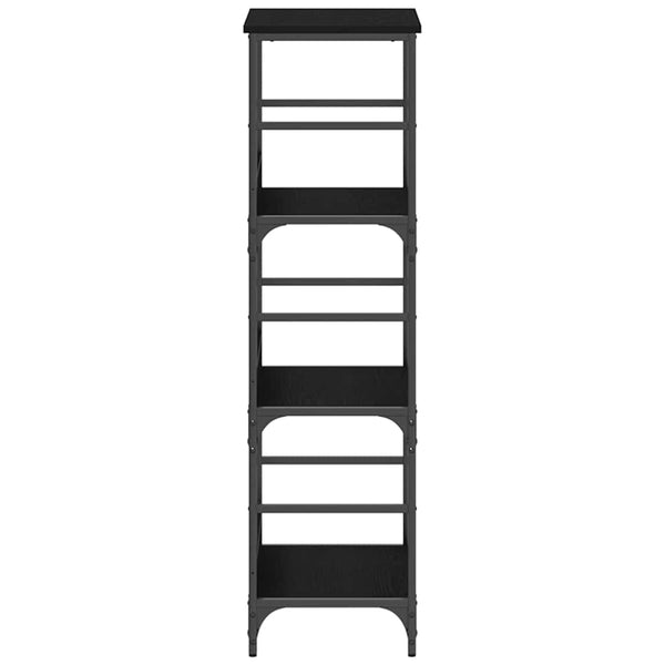 Bücherregal Schwarz Eichen-Optik