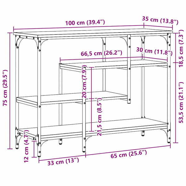 Konsolentisch Altholz 100cm