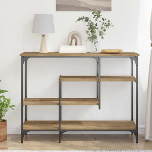 Konsolentisch Artisan Eiche mit Regal 100cm