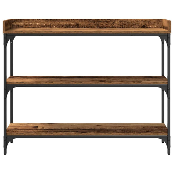 Konsolentisch Altholz, 100cm mit Metallrahmen
