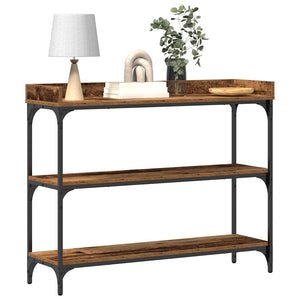 Konsolentisch Altholz, 100cm mit Metallrahmen