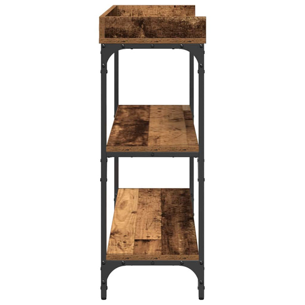 Konsolentisch Altholz, 100cm mit Metallrahmen
