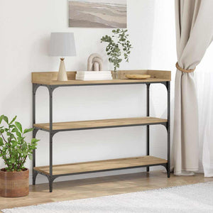 vidaXL Console avec étagère Chêne Artisan 100 x 30 x 80 cm