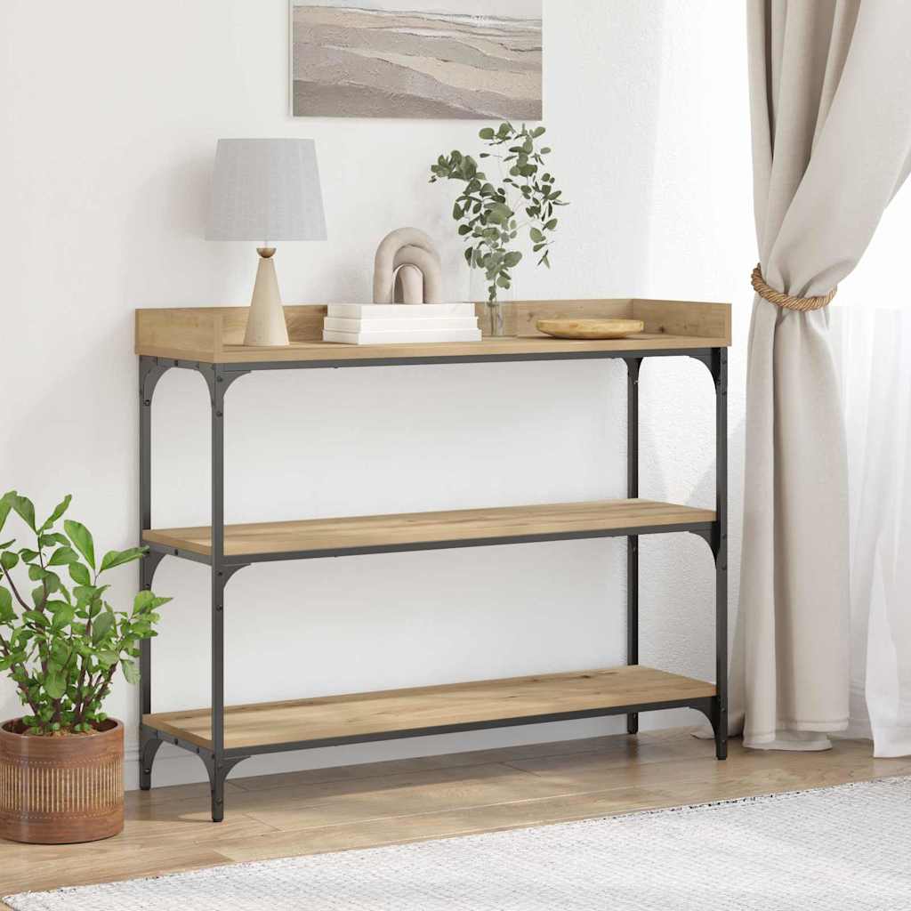 vidaXL Console avec étagère Chêne Artisan 100 x 30 x 80 cm