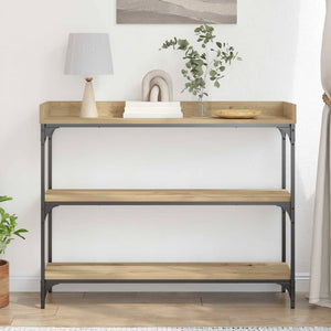 vidaXL Console avec étagère Chêne Artisan 100 x 30 x 80 cm