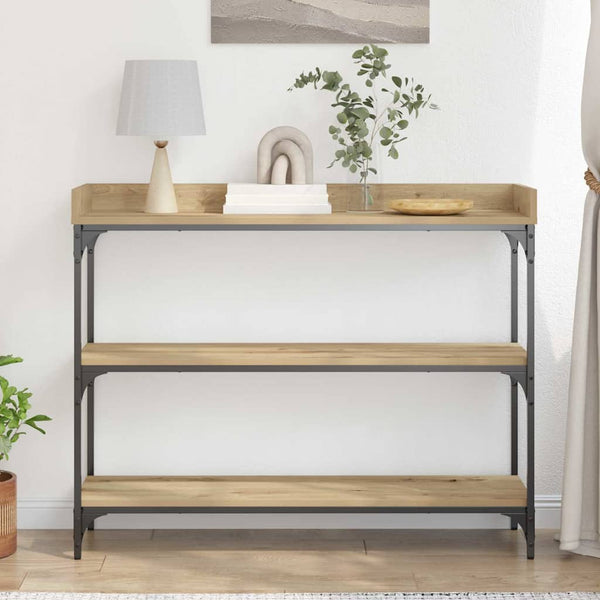 vidaXL Console avec étagère Chêne Artisan 100 x 30 x 80 cm