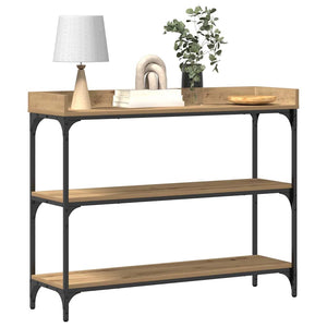 vidaXL Console avec étagère Chêne Artisan 100 x 30 x 80 cm