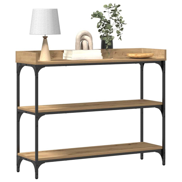 vidaXL Console avec étagère Chêne Artisan 100 x 30 x 80 cm