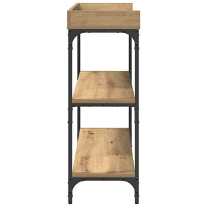 vidaXL Console avec étagère Chêne Artisan 100 x 30 x 80 cm