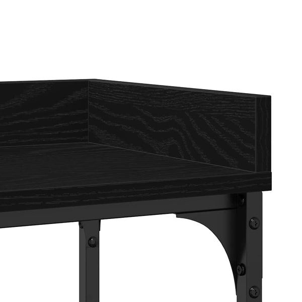 Konsolentisch Schwarz Eichenoptik mit Regal